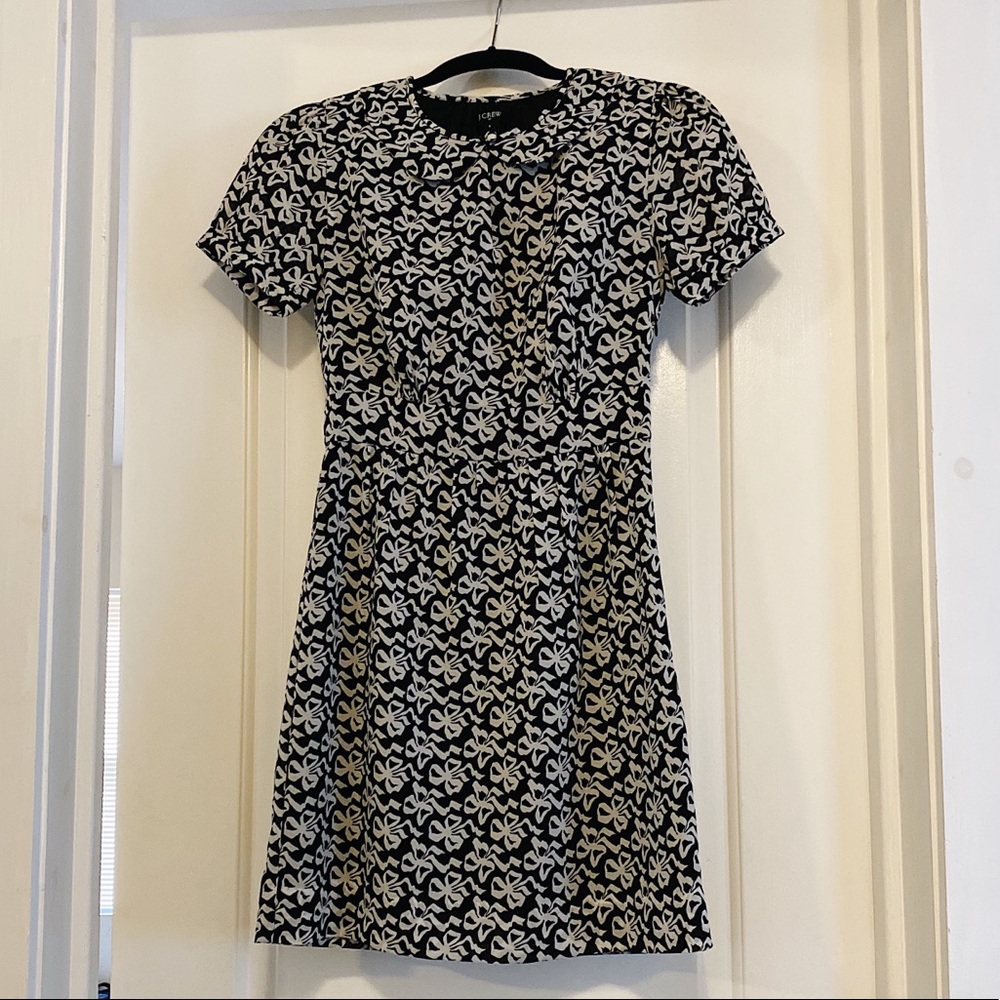 J.Crew Black & White Bow Dress